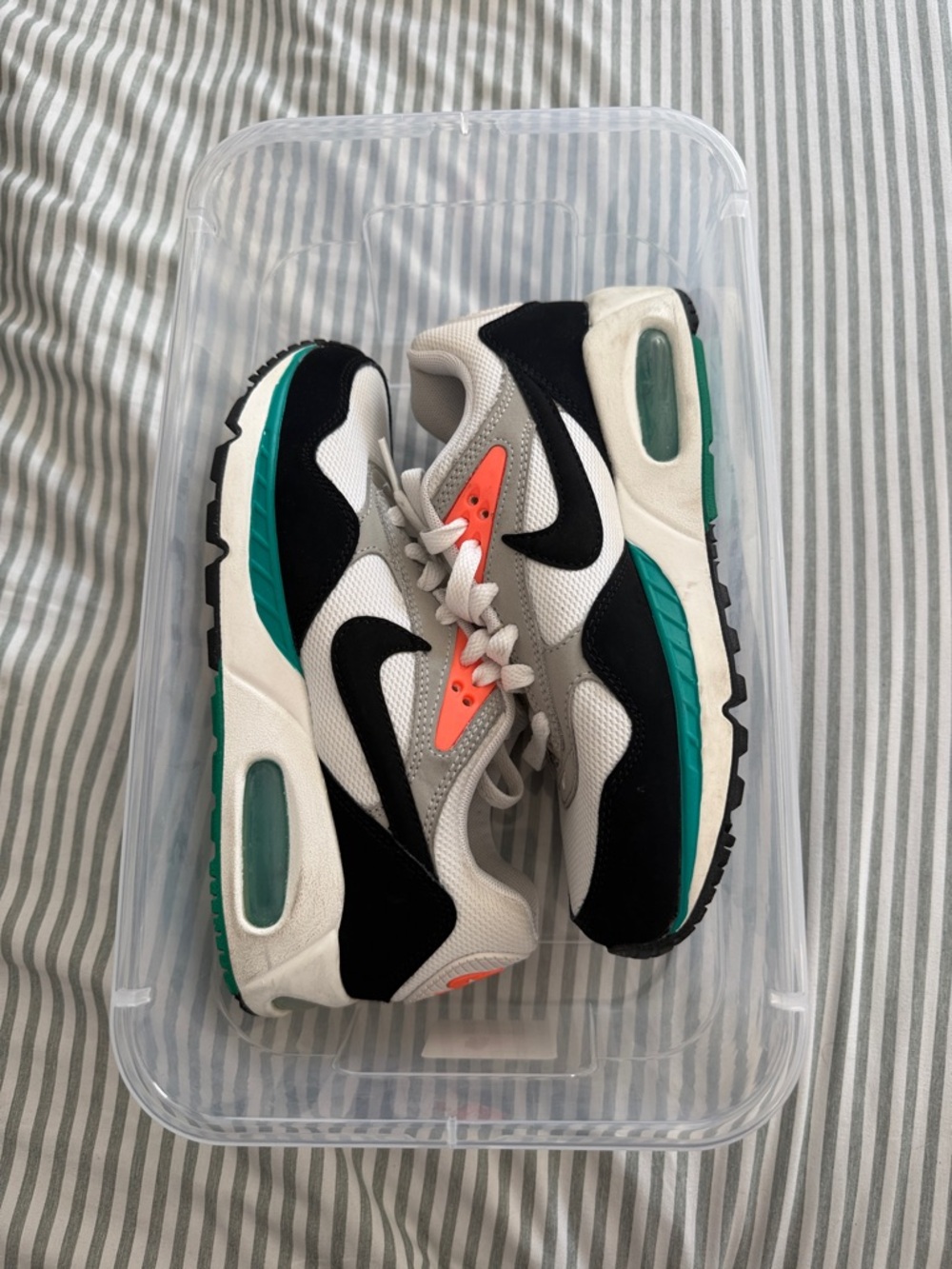 Nike Air Max Correlate Women’s White Black Teal & Coral Sneakers